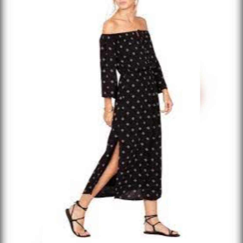 Amuse Society Cruz Cruz Off The Shoulder Dress Black